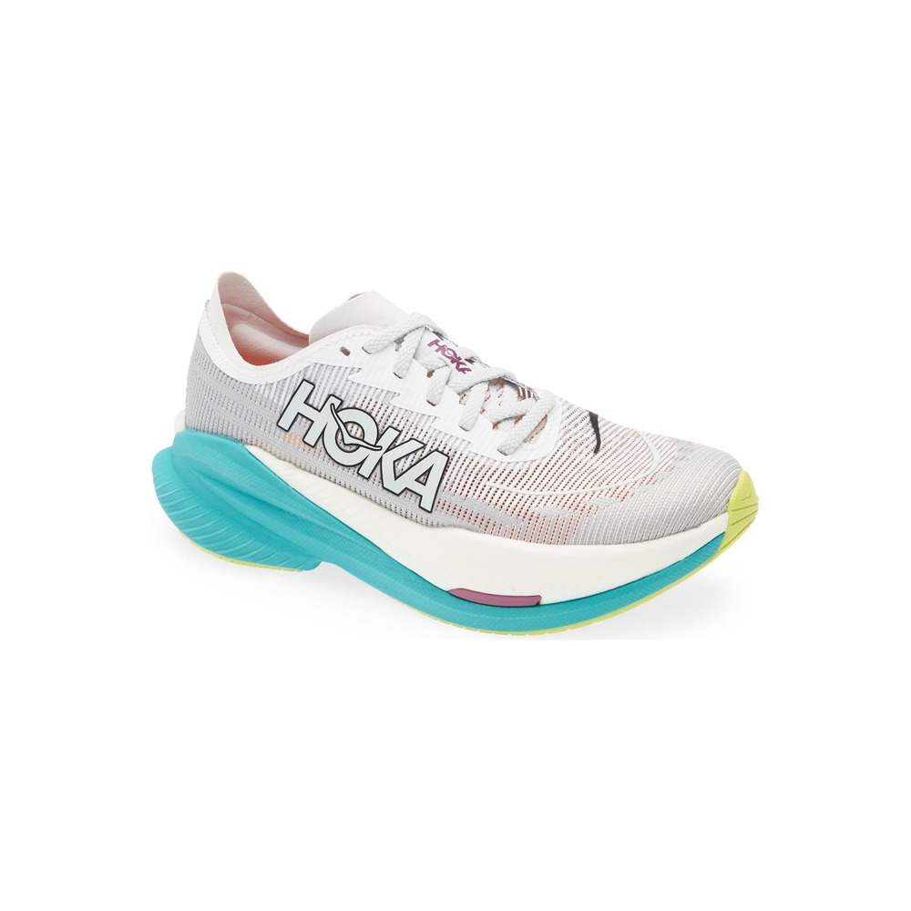 Hoka Mach 2 Women's Running Shoes White Evening Sky Lime  Size 10
